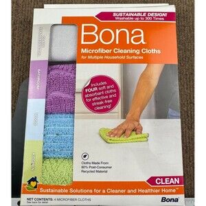 BONA ® Microfiber Cleaning Cloths Multipack 4 Count MultiSurface